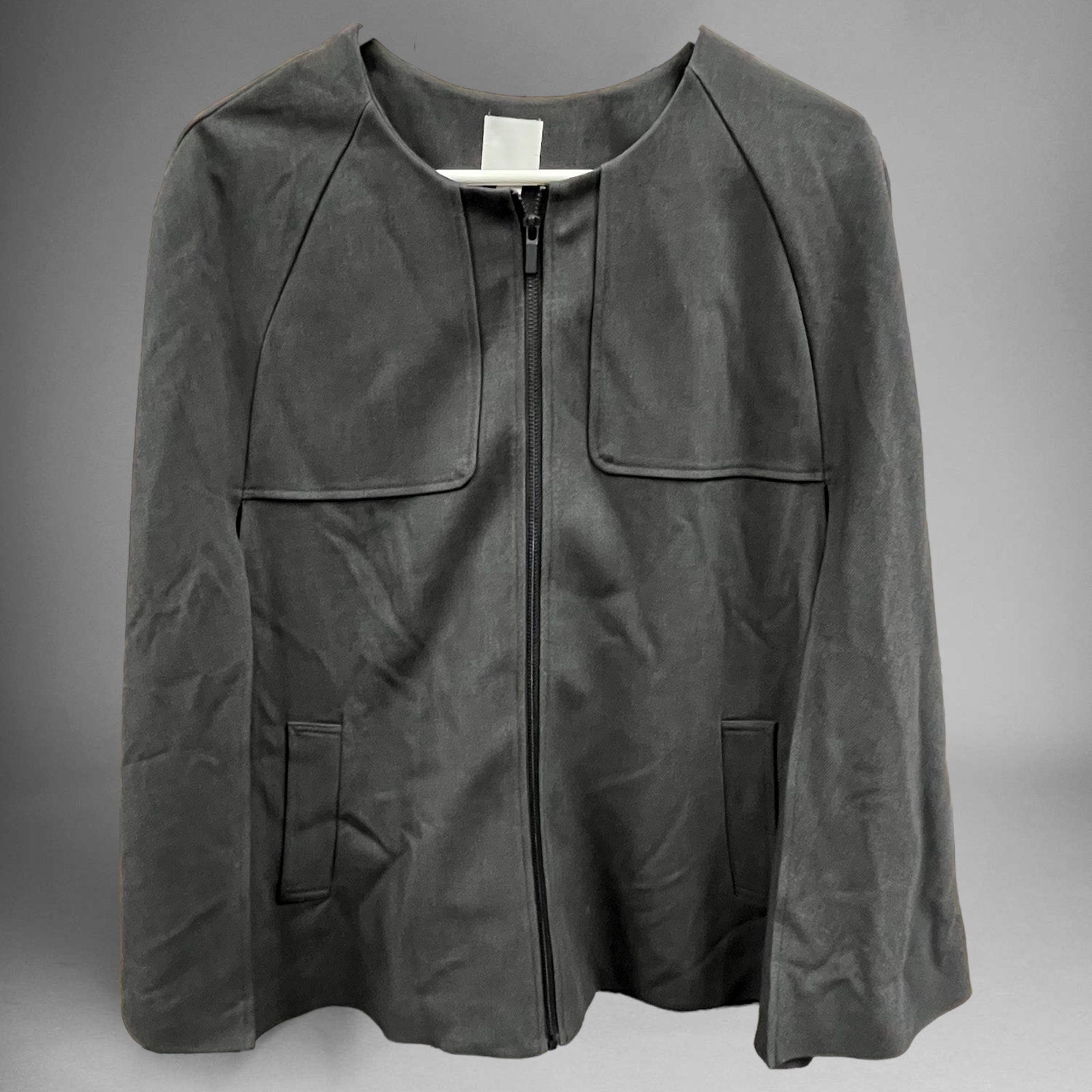 Halogen Brand Nordstrom Zip Up Cloak Blazer Heavyweight Boxy Poncho A09
